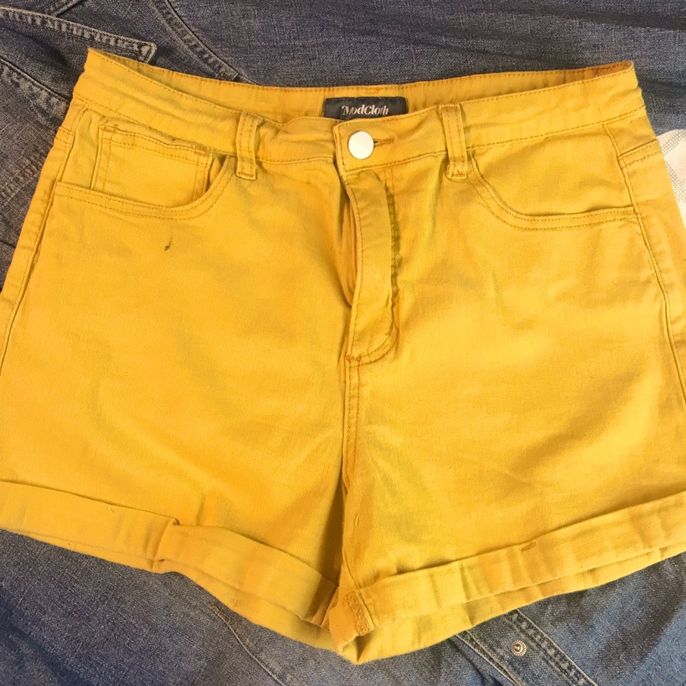 ModCloth yellow shorts